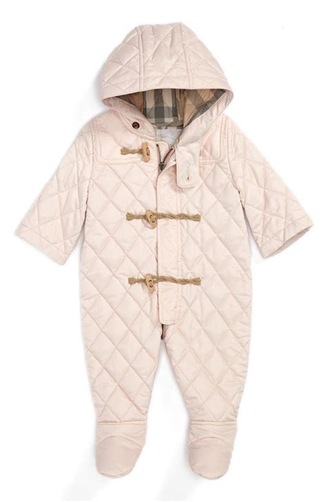 baby girl gold burberry snowsuit|Burberry baby suit sale.